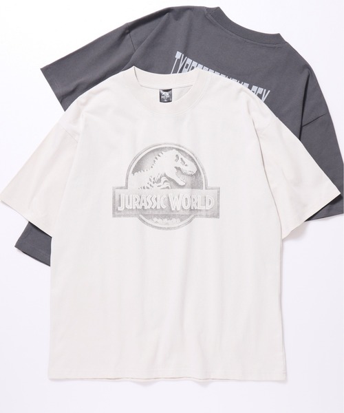 S ジュラシックパーク Tシャツ ホワイト 白 恐竜 セール】【JURASSKPARK/ジュラシックパーク】USD加工プリント半袖T