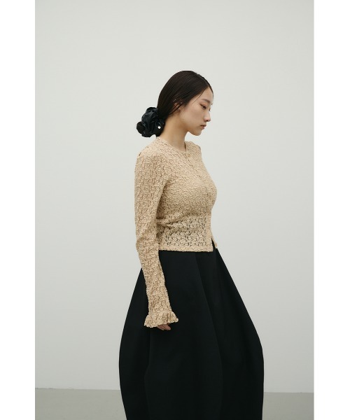 STYLEMIXER（スタイルミキサー）の「タックショルダーレースカーデ（カーディガン/ボレロ・レディース・アイボリー/ブラック/ベージュ・FREE）」の4枚目の写真