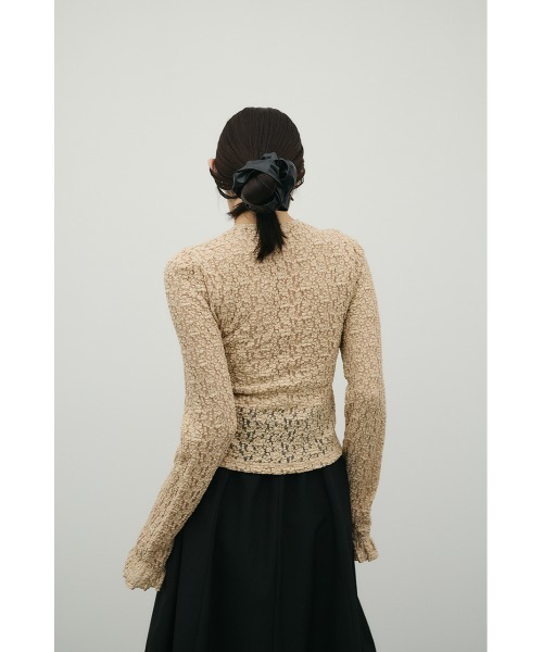 STYLEMIXER（スタイルミキサー）の「タックショルダーレースカーデ（カーディガン/ボレロ・レディース・アイボリー/ブラック/ベージュ・FREE）」の5枚目の写真