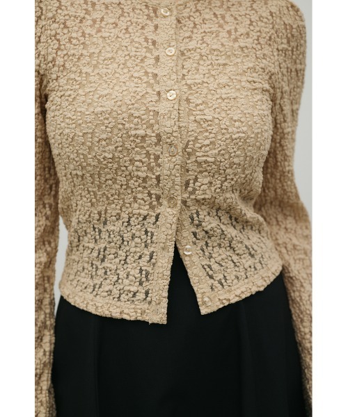 STYLEMIXER（スタイルミキサー）の「タックショルダーレースカーデ（カーディガン/ボレロ・レディース・アイボリー/ブラック/ベージュ・FREE）」の7枚目の写真