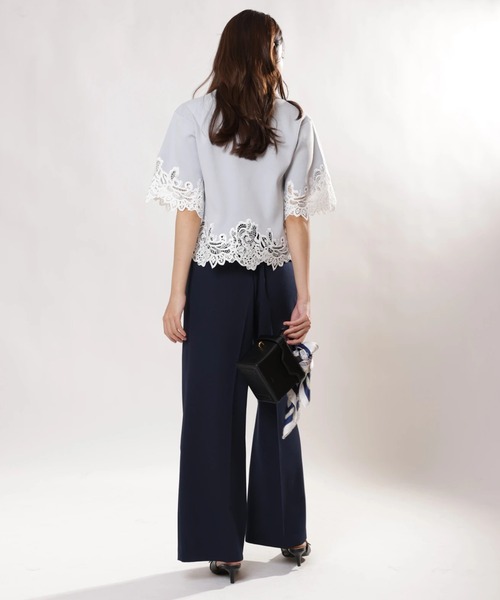 レースヘムTシャツニット(ニット/セーター)|JUSGLITTY(ジャス レースヘムTシャツニット(ニット/セーター)|JUSGLITTY(ジャス