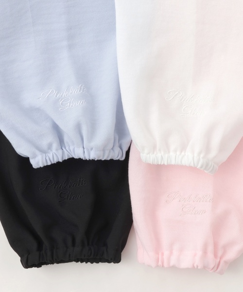 PINK-latte（ピンクラテ）の「【UV・接触冷感】ショート丈ブルゾン（ブルゾン・キッズ・オフホワイト/サックスブルー/ブラック/ライトピンク・140cm/120cm/160cm/150cm/130cm）」の9枚目の写真