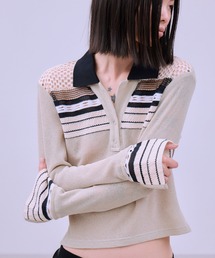 THINGS THAT MATTER（シングス ザット マター）の「TORCHON LACE SWITCHING WAFFLE POLO   トーション レース スイッチング ワッフル ポロ（ポロシャツ）」