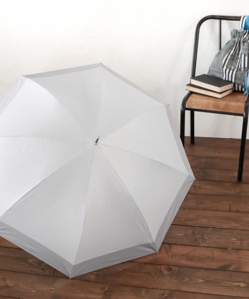 BAYFLOW(ベイフロー)の「【CHARIS】SUNRAINバイカラー晴雨兼用傘58cm/遮光率100%/紫外線遮蔽率100%/UP50+/遮熱効果/超撥水加工(長傘・レディース・ライトグリーン/ホワイト/ピンク・0)」の2枚目の写真