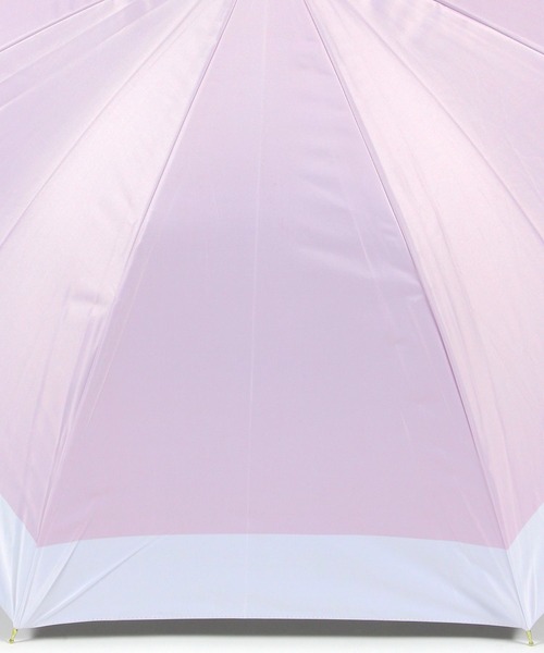 BAYFLOW(ベイフロー)の「【CHARIS】SUNRAINバイカラー晴雨兼用傘58cm/遮光率100%/紫外線遮蔽率100%/UP50+/遮熱効果/超撥水加工(長傘・レディース・ライトグリーン/ホワイト/ピンク・0)」の8枚目の写真