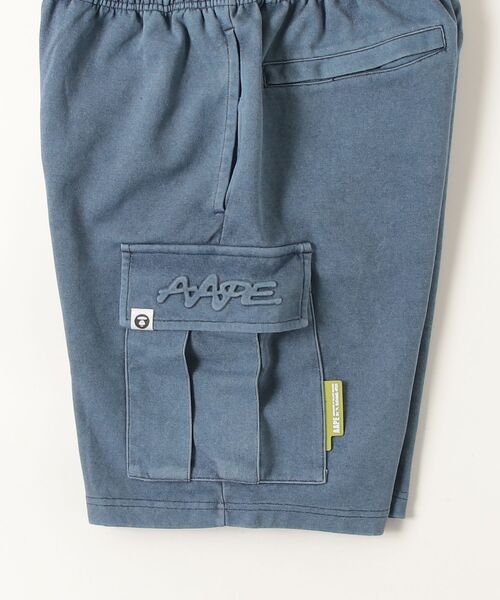 AAPE BY A BATHING APE（エーエイプバイアベイシングエイプ）の「AAPE MAIN SWEAT CARGO SHORTS（スウェットパンツ・メンズ・ライトブラック/ネイビー・LARGE/SMALL/X-LARGE/MEDIUM）」の12枚目の写真
