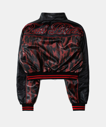 BADBLOOD（バッドブラッド）の「コントラストレザートラックジャケット - レッドパイソン（ナイロンジャケット）」