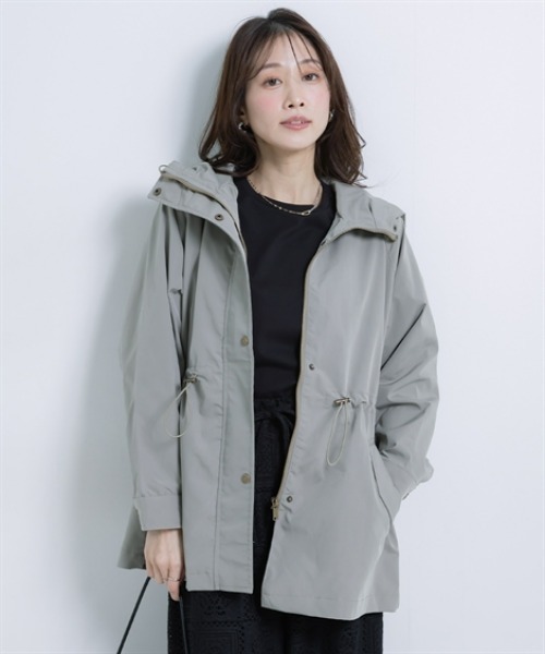 Petitjo(プッチージョ)の「小さいサイズ ドロストミドルモッズコート 低身長さん・小柄女性(ダッフルコート・レディース・ライトカーキ/ブラック・PS/PL/PSS)」の20枚目の写真
