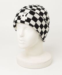 Lafayette | エムエルビー【MLB】- ビーニー【CHECKER BEANIE 50BKS WHITE LOGO3ABNMX226】(ニットキャップ/ビーニー)