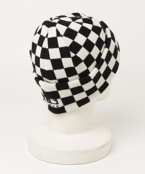Lafayette（ラファイエット）の「エムエルビー【MLB】- ビーニー【CHECKER BEANIE 50BKS WHITE LOGO3ABNMX226】（ニットキャップ/ビーニー・レディース・ホワイト×ブラック・FREE）」の2枚目の写真