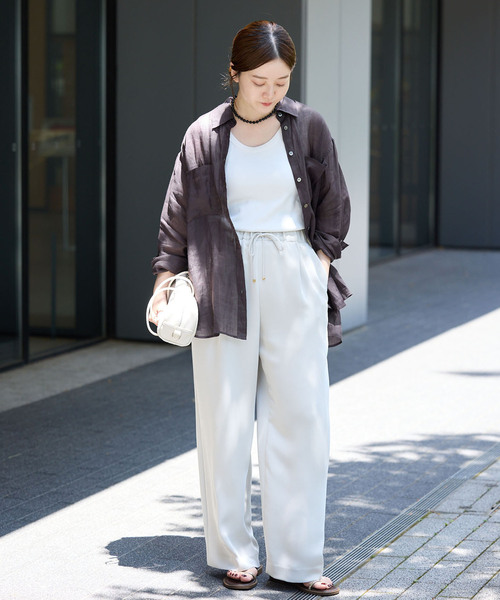 IENA(イエナ)の「《セットアップ対応》ラミーレギュラーカラーシャツ(シャツ/ブラウス・レディース・サックスブルー/ブラック系その他/レッド・FREE)」の11枚目の写真