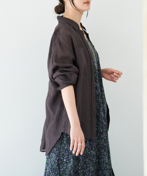IENA(イエナ)の「《セットアップ対応》ラミーレギュラーカラーシャツ(シャツ/ブラウス・レディース・サックスブルー/ブラック系その他/レッド・FREE)」の15枚目の写真