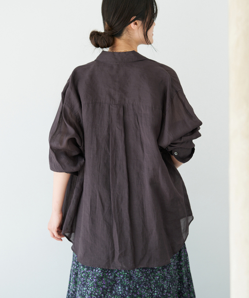 IENA(イエナ)の「《セットアップ対応》ラミーレギュラーカラーシャツ(シャツ/ブラウス・レディース・サックスブルー/ブラック系その他/レッド・FREE)」の16枚目の写真