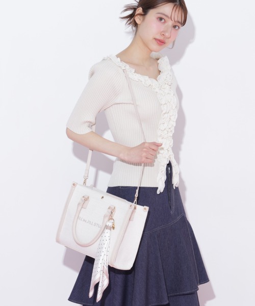 JILL by JILL STUART（ジルバイジルスチュアート）の「バリエーションパイピングトート（トートバッグ・レディース・ブルー/ベージュ系その他/ホワイト・FREE）」の2枚目の写真