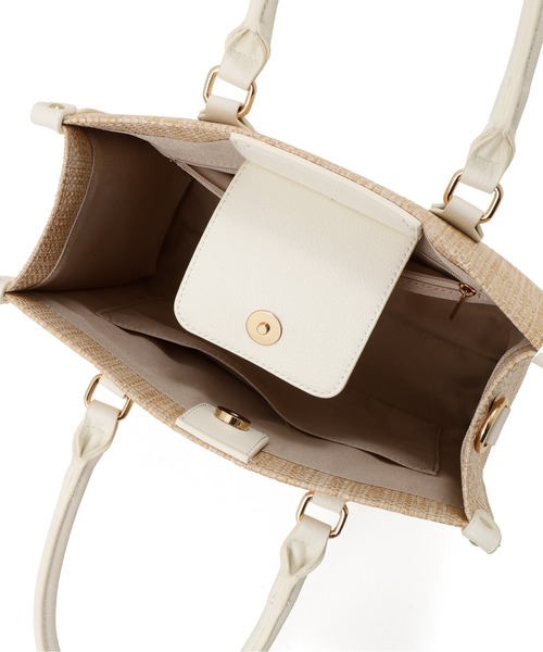 JILL by JILL STUART（ジルバイジルスチュアート）の「バリエーションパイピングトート（トートバッグ・レディース・ブルー/ベージュ系その他/ホワイト・FREE）」の17枚目の写真