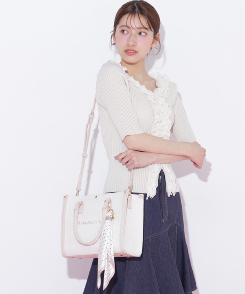 JILL by JILL STUART（ジルバイジルスチュアート）の「バリエーションパイピングトート（トートバッグ・レディース・ブルー/ベージュ系その他/ホワイト・FREE）」の9枚目の写真