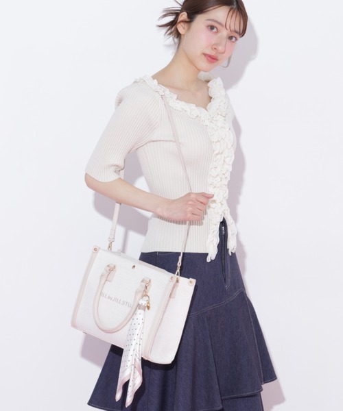 JILL by JILL STUART（ジルバイジルスチュアート）の「バリエーションパイピングトート（トートバッグ・レディース・ブルー/ベージュ系その他/ホワイト・FREE）」の10枚目の写真