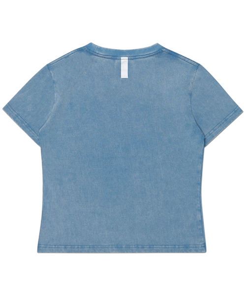 NOMANUAL(NOMANUAL)の「LAYERED ARCH GRAPHIC T-SHIRT (WOMAN) - WASHED NAVY(Tシャツ/カットソー・レディース・その他・LARGE/MEDIUM/SMALL)」の4枚目の写真