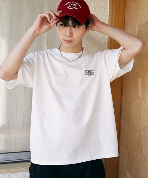 Russell Athletic（ラッセルアスレティック）の「RUSSELL ATHLETIC × PUBLUX/ラッセルアスレチック 別注 ワンポイント 刺繍 Tシャツ　限定展開（Tシャツ/カットソー・メンズ・ブラック/グレー/チャコールグレー/ホワイト/ピンク/ブラウン・LARGE/MEDIUM/ﾌﾘ-）」の11枚目の写真