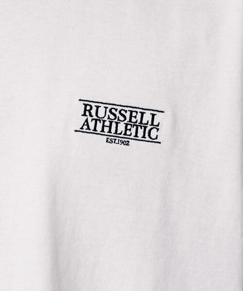 Russell Athletic（ラッセルアスレティック）の「RUSSELL ATHLETIC × PUBLUX/ラッセルアスレチック 別注 ワンポイント 刺繍 Tシャツ　限定展開（Tシャツ/カットソー・メンズ・ブラック/グレー/チャコールグレー/ホワイト/ピンク/ブラウン・LARGE/MEDIUM/ﾌﾘ-）」の17枚目の写真