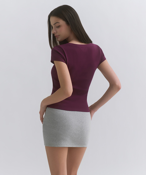 MUSINSA STANDARD WOMAN（ムシンサスタンダードウーマン）の「ウィメンズ ローライズジャージミニスコート [ミディアムグレー]（スカート・レディース・その他・X-SMALL/SMALL/MEDIUM/LARGE）」の4枚目の写真