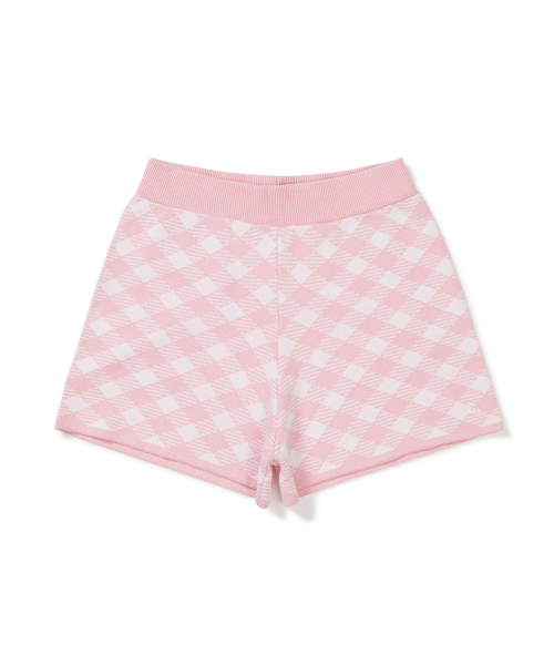 CLOVE（クローブ）の「[23SS clove] Gingham Knit Shorts (Pink)（その他パンツ・レディース・その他・S/M）」の2枚目の写真