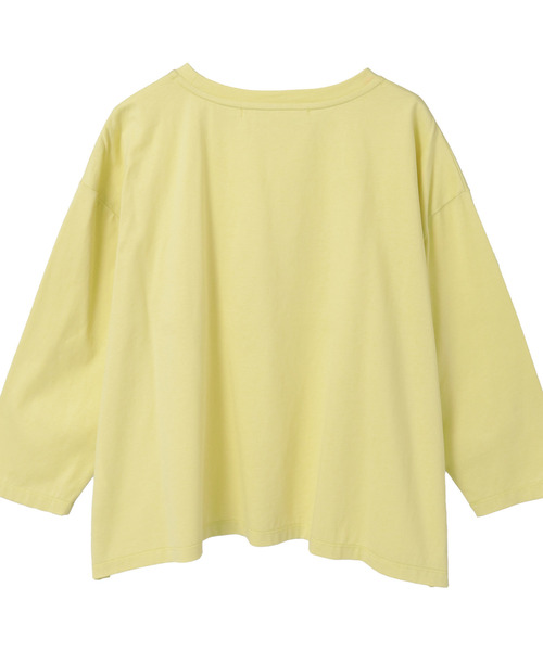 MELROSE claire(メルローズ クレール)の「【コットン天竺BONJOURロゴプリントTシャツ】(Tシャツ/カットソー・レディース・ブラウン/ダークネイビー/オフホワイト/イエロー・FREE)」の8枚目の写真