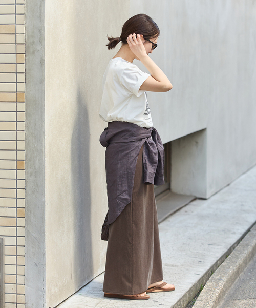 JOURNAL STANDARD(ジャーナルスタンダード)の「《追加2》フィブリルキュプラジャージーマキシスカート(スカート・レディース・キャメル/ブラウン系その他・FREE)」の5枚目の写真