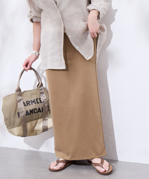 JOURNAL STANDARD(ジャーナルスタンダード)の「《追加2》フィブリルキュプラジャージーマキシスカート(スカート・レディース・キャメル/ブラウン系その他・FREE)」の14枚目の写真