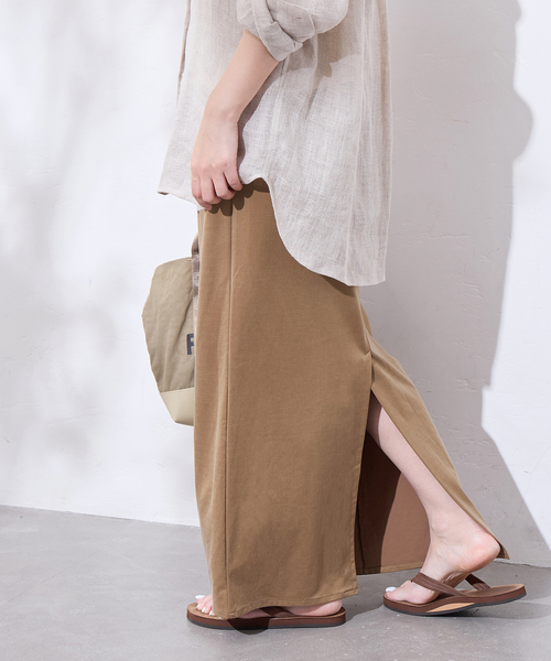 JOURNAL STANDARD(ジャーナルスタンダード)の「《追加2》フィブリルキュプラジャージーマキシスカート(スカート・レディース・キャメル/ブラウン系その他・FREE)」の16枚目の写真