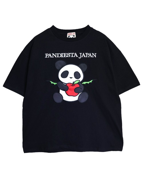 PANDIESTA（パンディエスタ）の「りんご大好きパンダさんTシャツ(M2)（Tシャツ/カットソー・メンズ・ホワイト/ブラック・M/L/XL）」の15枚目の写真