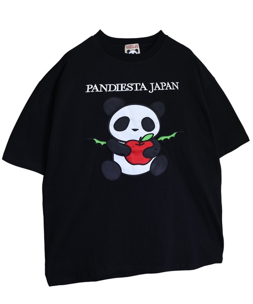 PANDIESTA（パンディエスタ）の「りんご大好きパンダさんTシャツ(M2)（Tシャツ/カットソー・メンズ・ホワイト/ブラック・M/L/XL）」の14枚目の写真