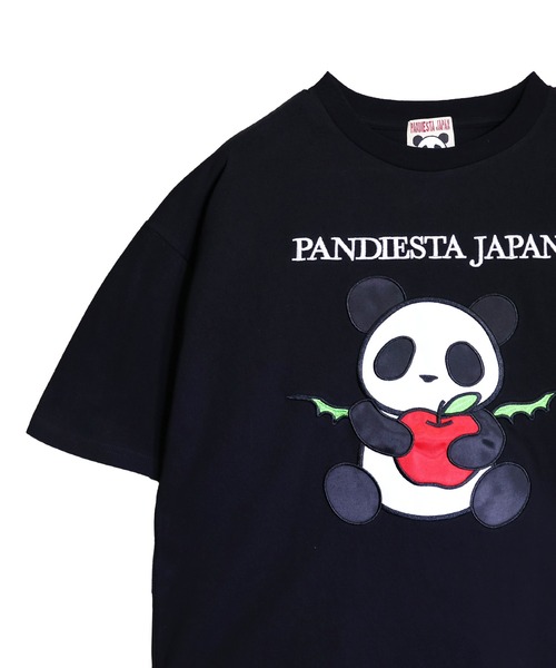 PANDIESTA（パンディエスタ）の「りんご大好きパンダさんTシャツ(M2)（Tシャツ/カットソー・メンズ・ホワイト/ブラック・M/L/XL）」の13枚目の写真