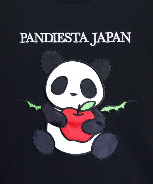 PANDIESTA（パンディエスタ）の「りんご大好きパンダさんTシャツ(M2)（Tシャツ/カットソー・メンズ・ホワイト/ブラック・M/L/XL）」の12枚目の写真