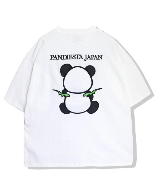 PANDIESTA（パンディエスタ）の「りんご大好きパンダさんTシャツ(M2)（Tシャツ/カットソー・メンズ・ホワイト/ブラック・M/L/XL）」の4枚目の写真