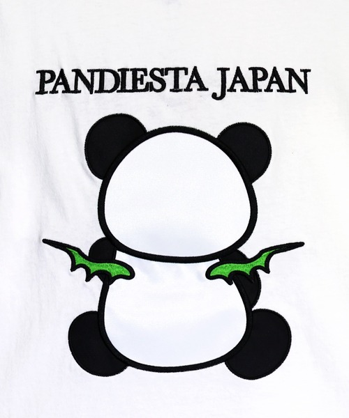 PANDIESTA（パンディエスタ）の「りんご大好きパンダさんTシャツ(M2)（Tシャツ/カットソー・メンズ・ホワイト/ブラック・M/L/XL）」の3枚目の写真