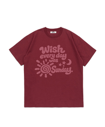 CC エブリデイサンデー グラフィックTシャツ(バーガンディ)