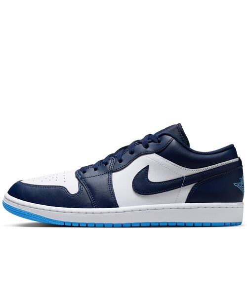 JORDAN BRAND(ジョーダンブランド)の「エア ジョーダン 1 LOW メンズシューズ / Air Jordan 1 Low Men's Shoes 553558-404 Midnight Navy(スニーカー・メンズ・ネイビー・25.5/26.5/27/27.5/28/28.5/29/25/26/29.5/30)」の3枚目の写真