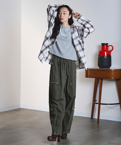 ROSE BUD(ローズバッド)の「HOODED CHECK SHIRT(シャツ/ブラウス・レディース・ホワイト/ネイビー・ONE SIZE)」の17枚目の写真