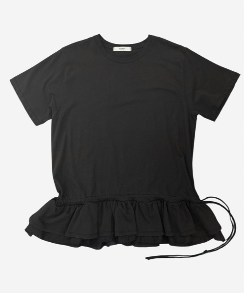 FMiBL(ファミル)の「裾フリルリボンTシャツ(Tシャツ/カットソー・レディース・ホワイト/ブラック・FREE)」の13枚目の写真