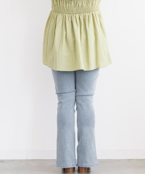 CLETTE（クレット）の「CLETTEオリジナルストレッチデニムスリットフレアパンツ（その他パンツ・レディース・ブラック/その他/ブルー/ネイビー・4L/3L/LL）」の18枚目の写真