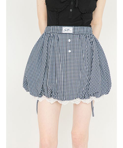 SORIN(ソリン )の「2Way Strap Balloon Skirt/2WAY ストラップバルーンスカート(スカート・レディース・ホワイト/ダークグレー/チェック・36/38)」の3枚目の写真