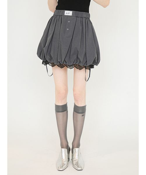 SORIN(ソリン )の「2Way Strap Balloon Skirt/2WAY ストラップバルーンスカート(スカート・レディース・ホワイト/ダークグレー/チェック・36/38)」の2枚目の写真