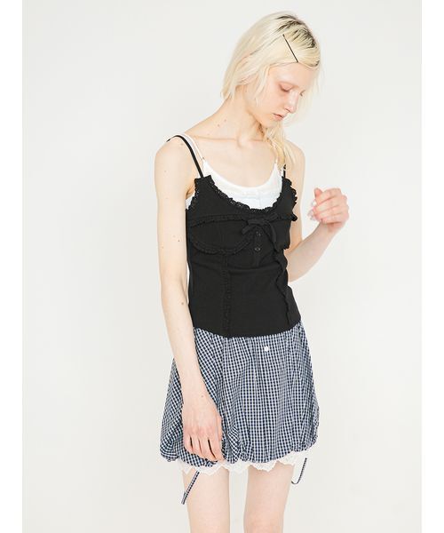 SORIN(ソリン )の「2Way Strap Balloon Skirt/2WAY ストラップバルーンスカート(スカート・レディース・ホワイト/ダークグレー/チェック・36/38)」の6枚目の写真