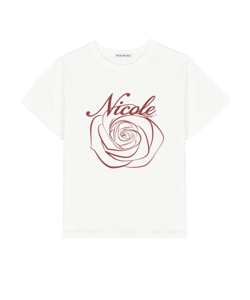 NICK&NICOLE(ニックアンドニコール)の「NICOLE ROSE SLEEVE TOP_CREAM BURGUNDY(Tシャツ/カットソー・レディース・その他・MEDIUM/LARGE)」の6枚目の写真