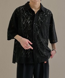 ベーシックルーズレースシアー半袖シャツ