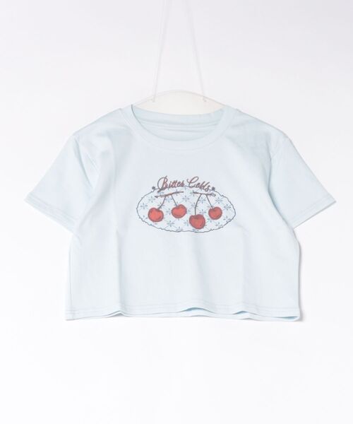 frunco(フランコ)の「チェリークロップドTシャツ(Tシャツ/カットソー・レディース・ブルー/グレー/ホワイト・FREE)」の22枚目の写真