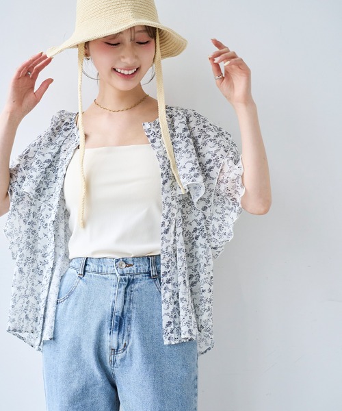 mil(ミル)の「ラッフルカラー ブラウス / ドット柄 花柄【587204】(シャツ/ブラウス・レディース・オフホワイト/ブラック・XS/S)」の15枚目の写真