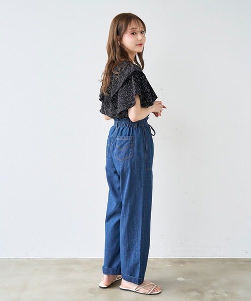 mil(ミル)の「ラッフルカラー ブラウス / ドット柄 花柄【587204】(シャツ/ブラウス・レディース・オフホワイト/ブラック・XS/S)」の18枚目の写真