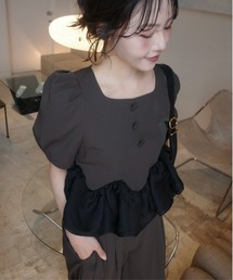 LE'RURE（リルアー）の「Whip peplum half sleeve tops（Tシャツ/カットソー）」